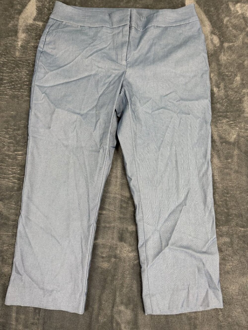Attire Petite Womens Light Blue Pull-On Stretch Pants Size 8P